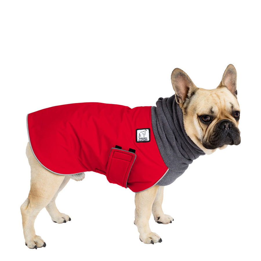 French Bulldog Winter Coat (Red) - Voyagers K9 Apparel