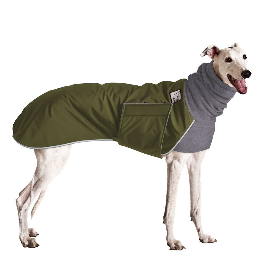 Greyhound Winter Coat (Olive) - Voyagers K9 Apparel