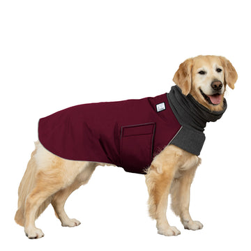 Golden Retriever Winter Coat (Burgundy) - Voyagers K9 Apparel Dog Gear