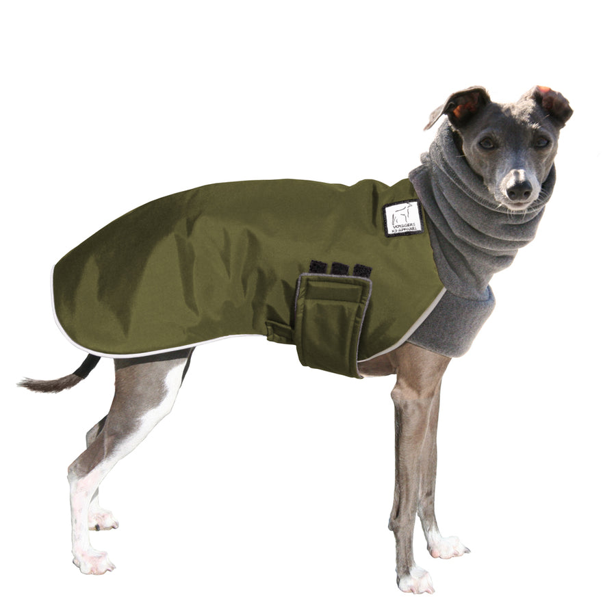 Italian Greyhound Winter Coat (Olive) - Voyagers K9 Apparel
