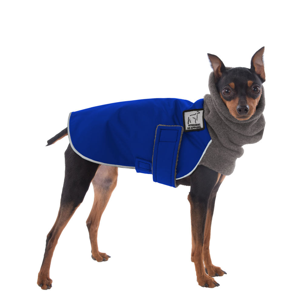 Miniature Pinscher Winter Coat (Special Order Blue) - Voyagers K9 Apparel