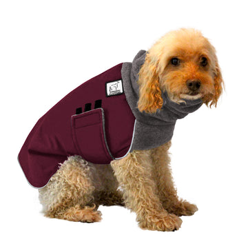 Miniature Poodle Winter Coat (Burgundy) - Voyagers K9 Apparel Dog Gear