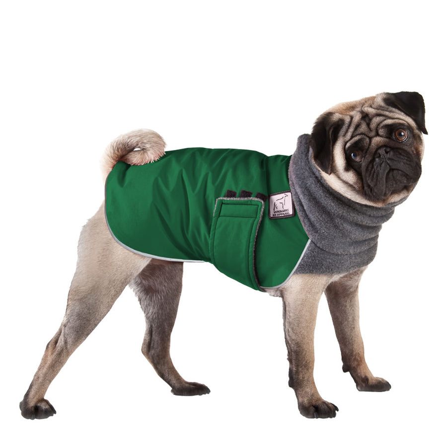 Pug Winter Coat (Special Order Green) - Voyagers K9 Apparel