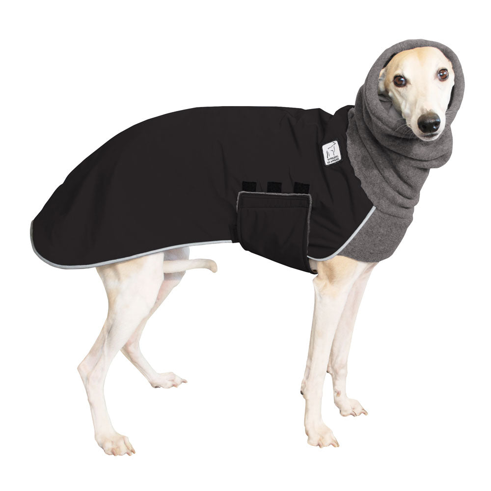 Whippet Winter Coat (Black) - Voyagers K9 Apparel